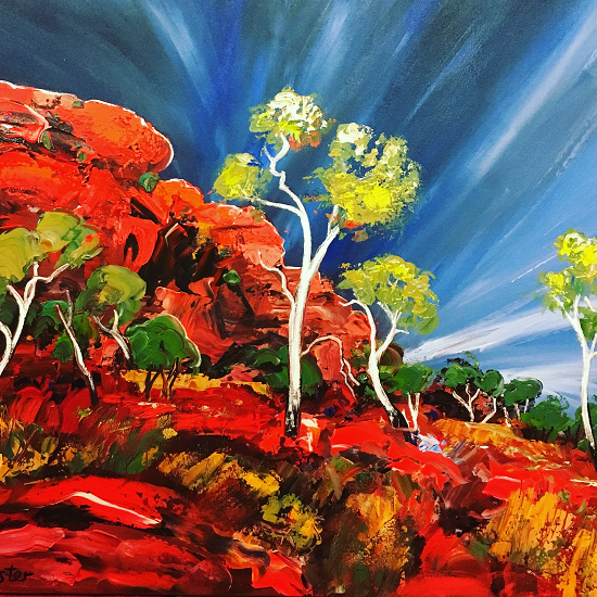 Carole Foster Kings Canyon Town & Country Gallery Yarragon Gippsland Australian Artist