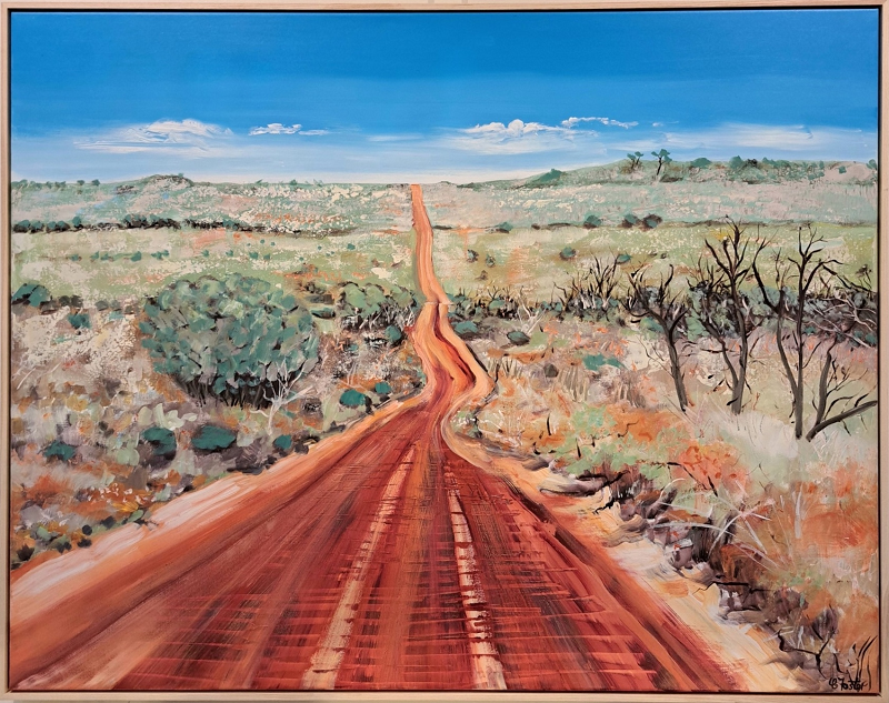 Carole Foster The Gunbarrel Highway Australian landscape artist Town & Country Gallery Gippsland