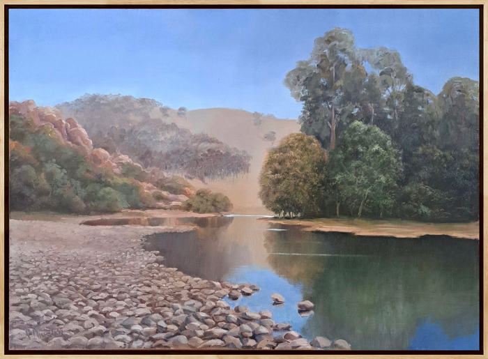 Coral Minster Paradise Valley on the Macalister River Australian artist, Town & Country Gallery, Gippsland
