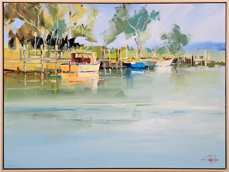 Craig Penny Metung Moorings II Australian artist Town & Country Gallery Yarragon Gippsland