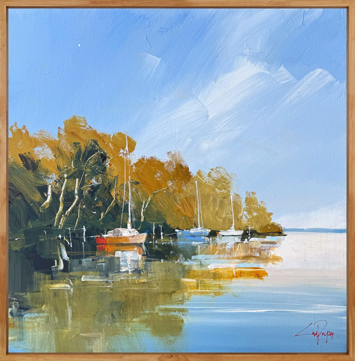 Craig Penny Metung acrylic on canvas with oak frame Australian artist Town & Country Gallery Gippsland