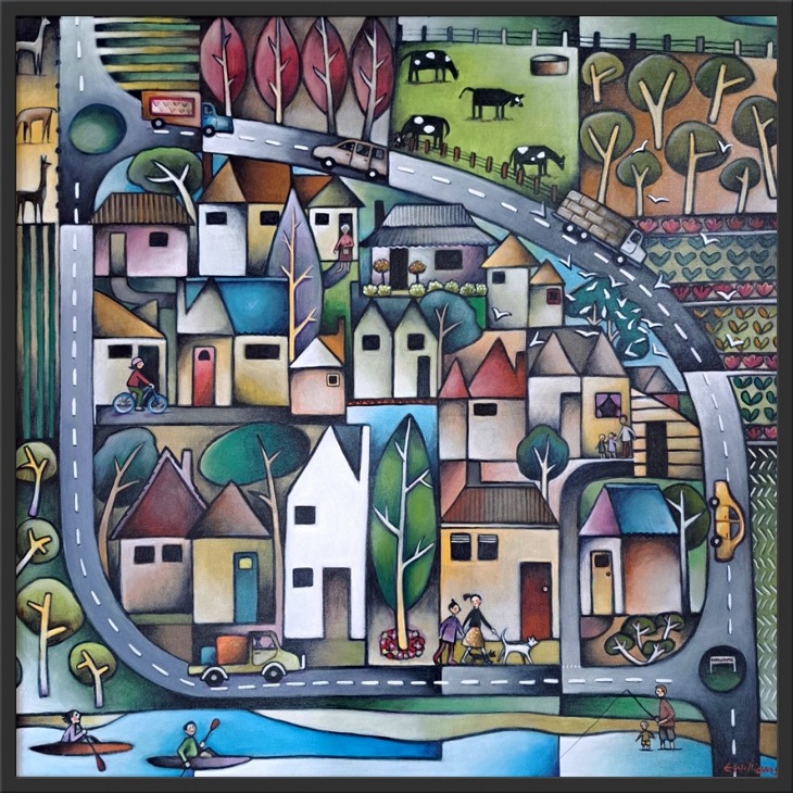 Elisabeth Williams Town on the River Australian artist Town & Country Gallery Gippsland