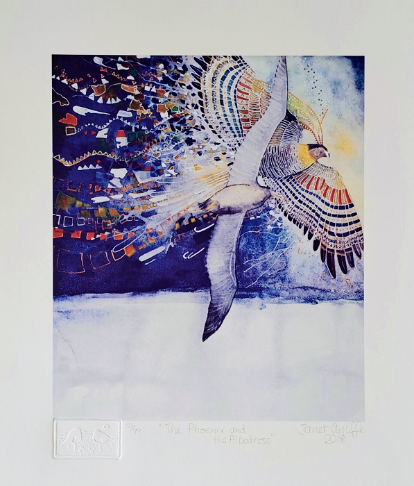 Janet Ayliffe The Phoenix and the Albatross Unframed Ltd Ed Australian artist Town & Country Gallery Gippsland