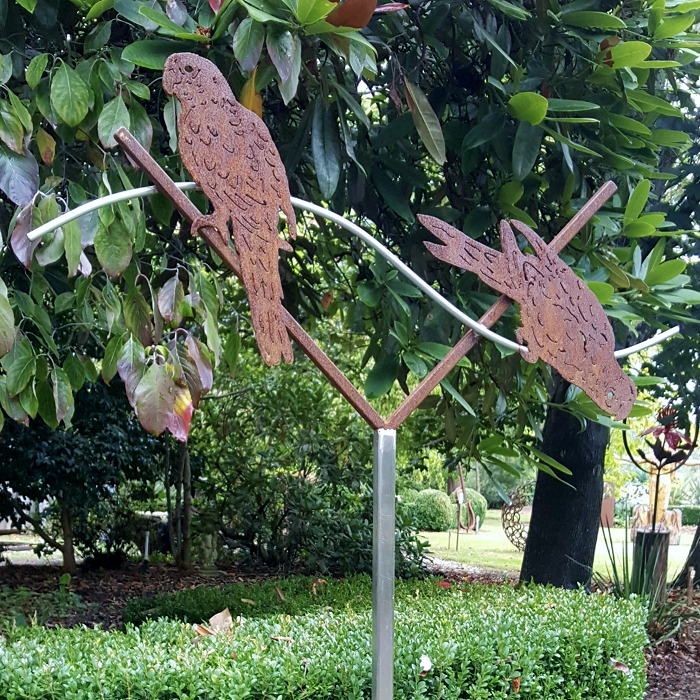 Jeanette Hyde Parrot Perch Australian sculpture artist Town & Country Gallery Gippsland