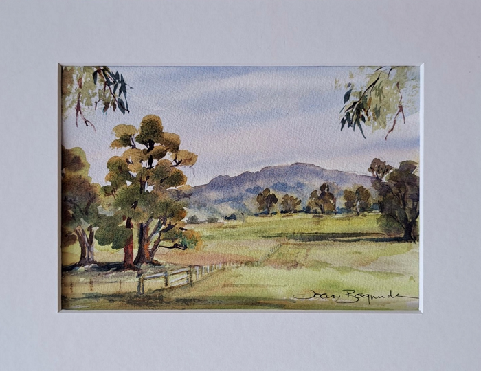 Joan Bognuda-Allen Mt Worth from Korumburra Warragul Road Australian artist Town & Country Gallery Gippsland