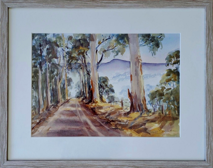 Joan Bognuda Toward Mt Worth, Gainsborough Australian landscape artist Town & Country Gallery Gippsland