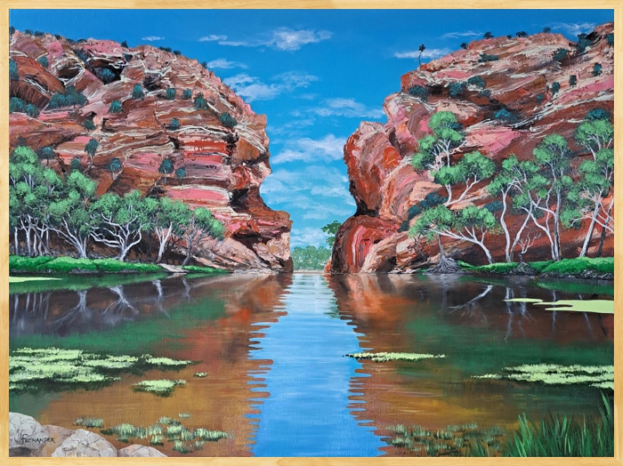 Laurel Foenander Big Hole Ellery Creek NT Australian artist Town & Country Gallery Gippsland