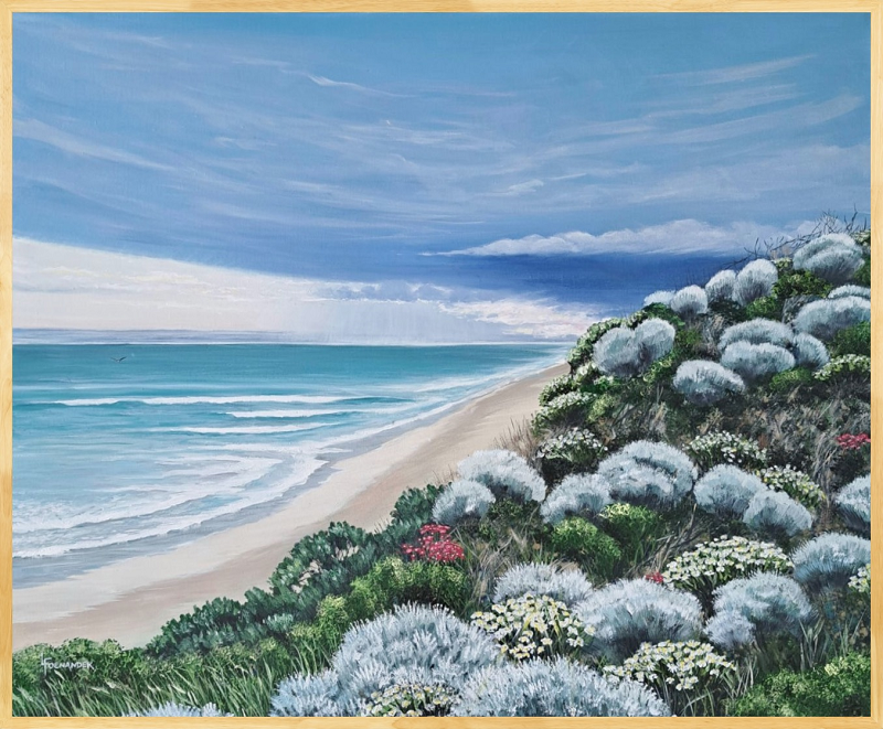 Laurel Foenander Rain coming Venus Bay oils Australian artist Town & Country Gallery Gippsland