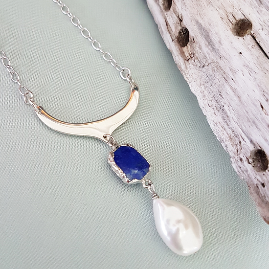 Lynn Walsh Baroque Pearl Lapis Lazuli necklace