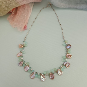 Lynn Walsh Necklace Freshwater Keishi pearls Town and Country Gallery Yarragon Gippsland Australian Jewellery Artist