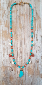 Lynn Walsh Necklace Natural Turquoise pendant Town and Country Gallery Yarragon Gippsland Australian Jewellery Artist