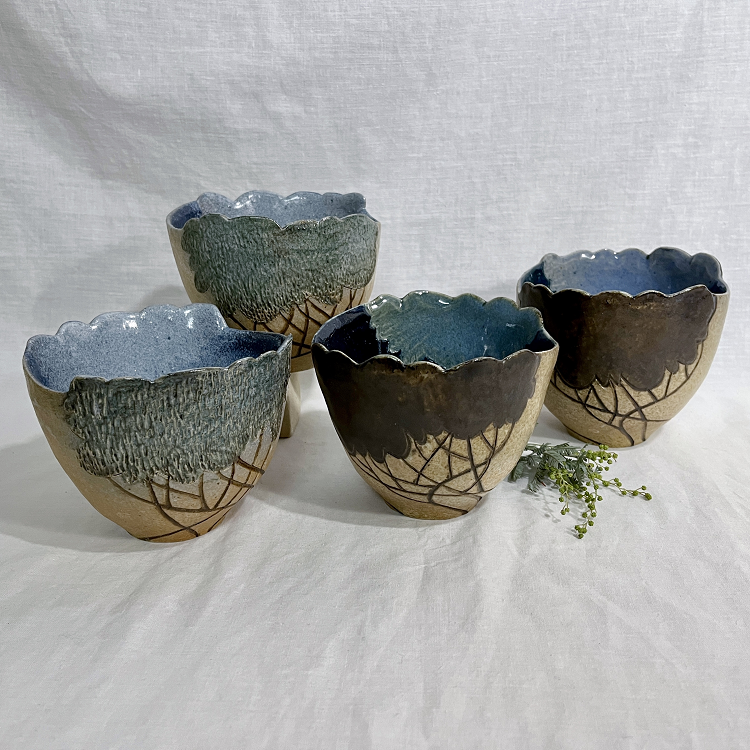 Malcolm Boyd Tree bowls - small Australian pottery artist Town & Country Gallery Gippsland