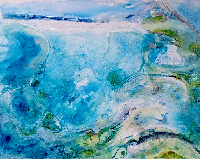 Meg Hayley Walking on borrowed land - coastal drift Australian artist, Town & Country Gallery, Gippsland