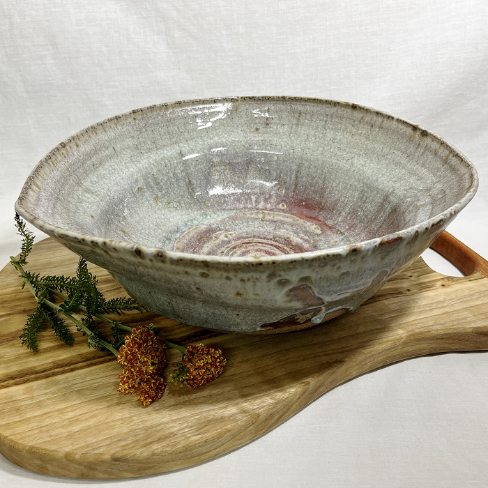 Minna Graham Altered bowl ash glaze Australian ceramic artist Town & Country Gallery Gippsland