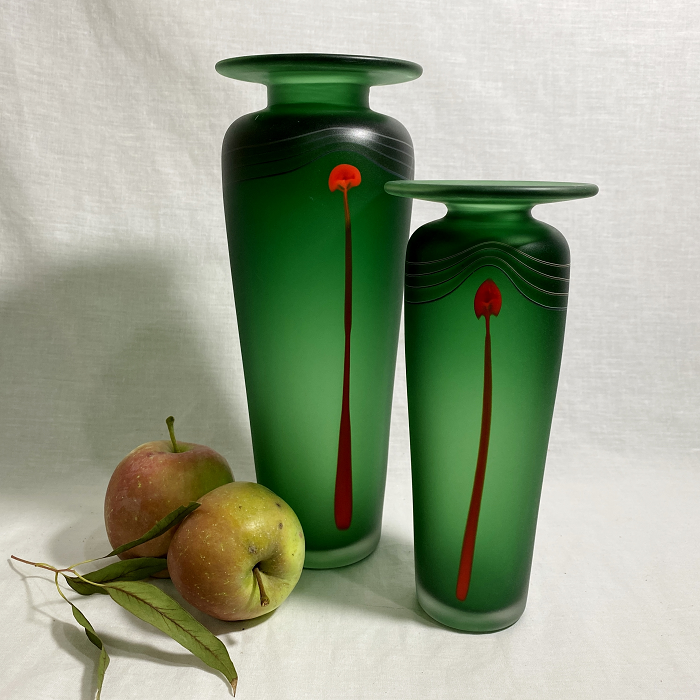 Robert Wynne Glass Terrain vases Australian made Town & Country Gallery Yarragon
