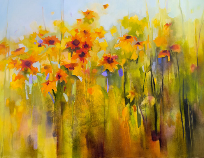 Sara Paxton Sunflowers Happiness Australian artist Town & Country Gallery Gippsland
