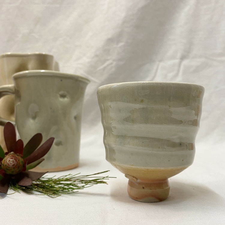 Sue Acheson Celadon Glaze small footed bowl $35 cn168