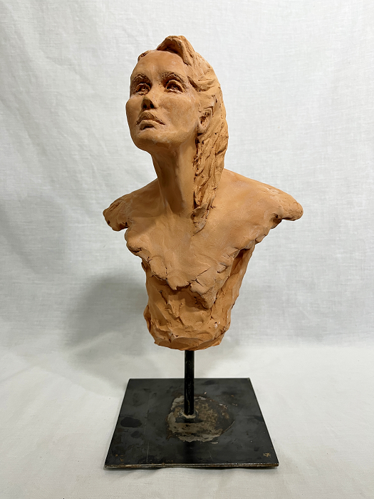 Susan Davies Hold strong - bust sculpture Australian artist Town & Country Gallery Gippsland