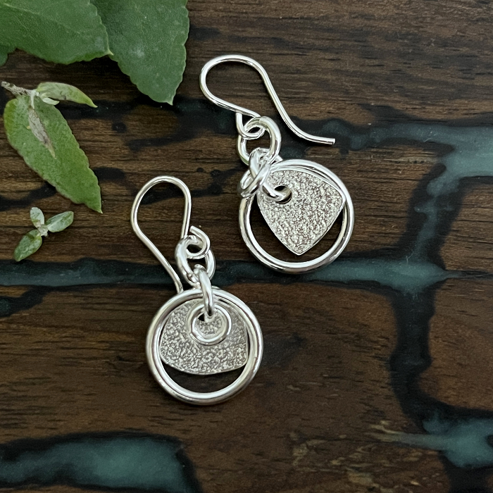 Tamara Dixon Stealth silver earrings Australian handmade jewellery Town & Country Gallery Gippsland