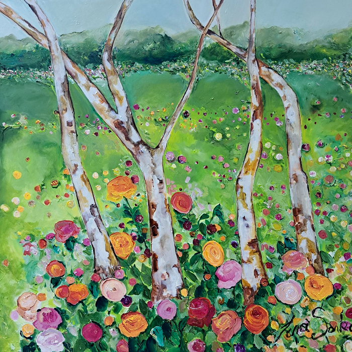 Tina Sonka Trees are bare - flowers have fallen Australian artist, Town & Country Gallery, Gippsland