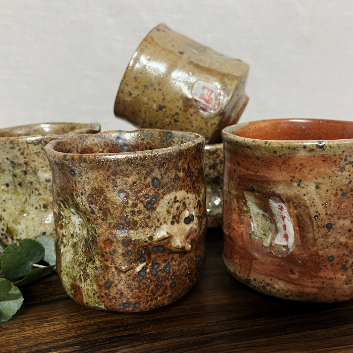 Trevor Smith Handmade Shino ceramic mugs Australian pottery Town & Country Gallery Gippsland