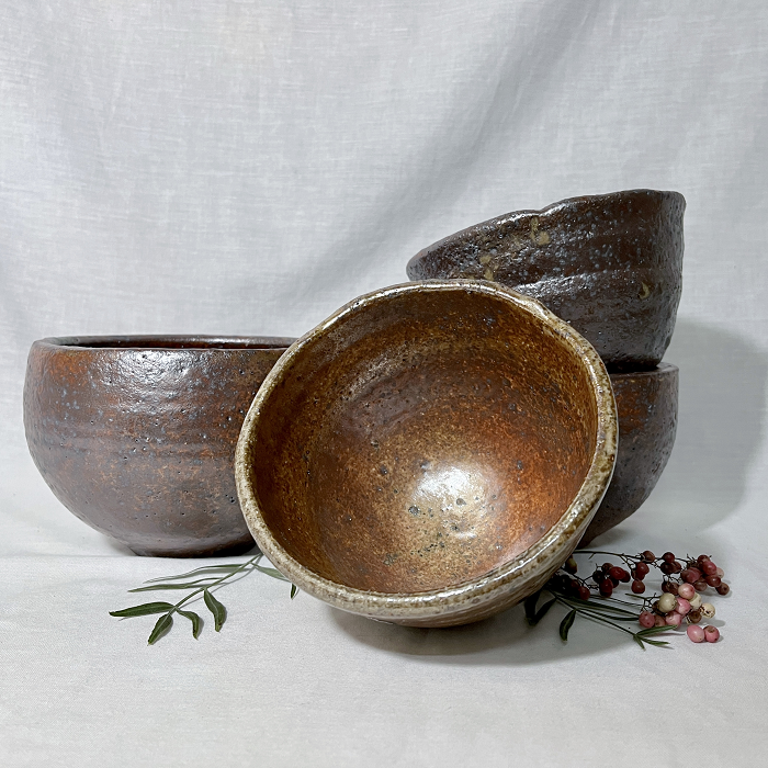 Trevor Smith Shino glaze bowls Australian pottery artist Town & Country Gallery Gippsland